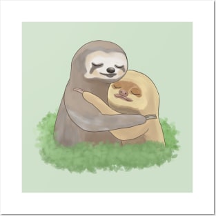 Sloth friends Posters and Art